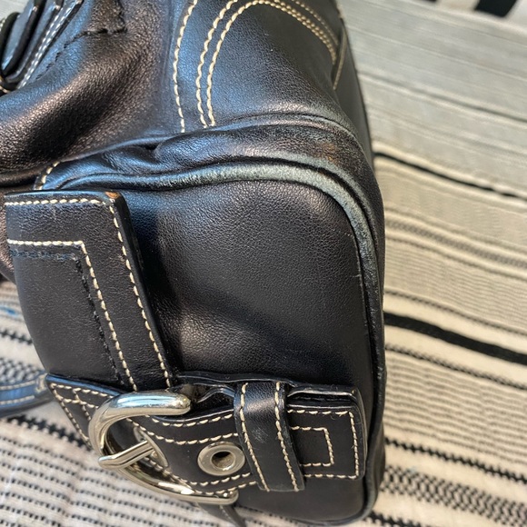 Coach Black Leather Handbag - Picture 6 of 9
